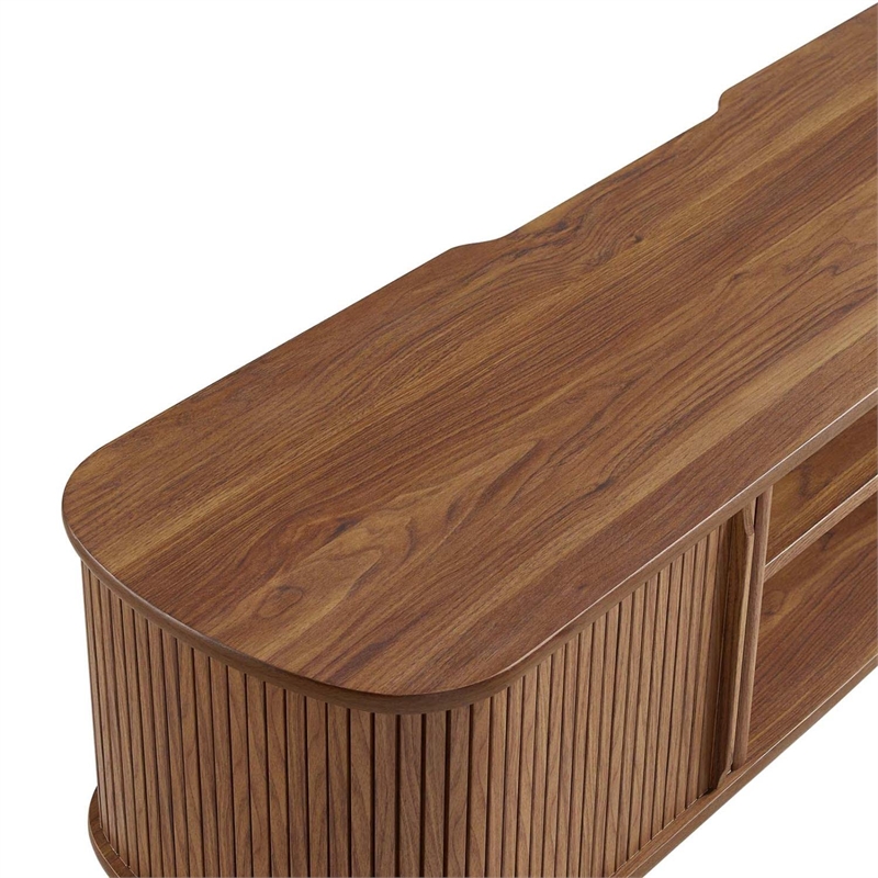 Pemberly Row Rubberwood and MDF Wood TV Stand for TVs up to 60