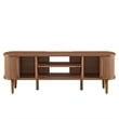 Pemberly Row Rubberwood and MDF Wood TV Stand for TVs up to 60