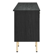Pemberly Row Particleboard and Laminate Office Desk in Black