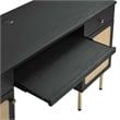 Pemberly Row Particleboard and Laminate Office Desk in Black
