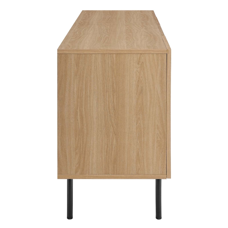 Pemberly Row Modern Particleboard and Laminate Sideboard in Oak