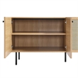 Pemberly Row Modern Particleboard and Laminate Sideboard in Oak