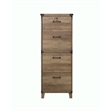 Pemberly Row Engineered Wood 4-Drawers Lateral File in Rustic Oak