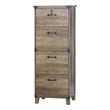 Pemberly Row Engineered Wood 4-Drawers Lateral File in Rustic Oak