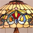 Pemberly Row Victorian 2-Light Glass/Metal Table Lamp in Dark Bronze