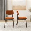 Pemberly Row Velvet Dining Room&Kitchen Chair - Burnt Orange (Set of 2)