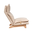 Pemberly Row Foldable Metal & Fabric Sofa Reclining Chair in White