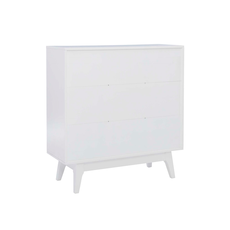 Pemberly Row Bookcase 3 Open Shelves 2 Sliding Door Panels in White
