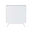 Pemberly Row Bookcase 3 Open Shelves 2 Sliding Door Panels in White