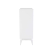 Pemberly Row Bookcase 3 Open Shelves 2 Sliding Door Panels in White