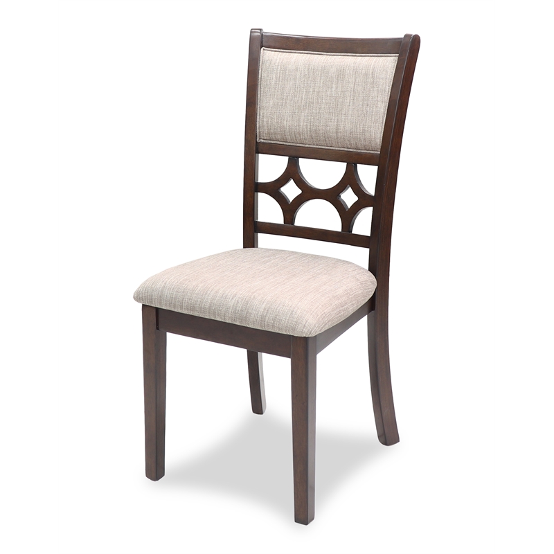 Pemberly Row 5-Piece Transitional Wood Dining Set in Cherry Finish