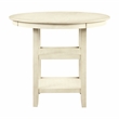 Pemberly Row 5PC Round Wood Counter Set with 4 Chairs in Bisque Beige