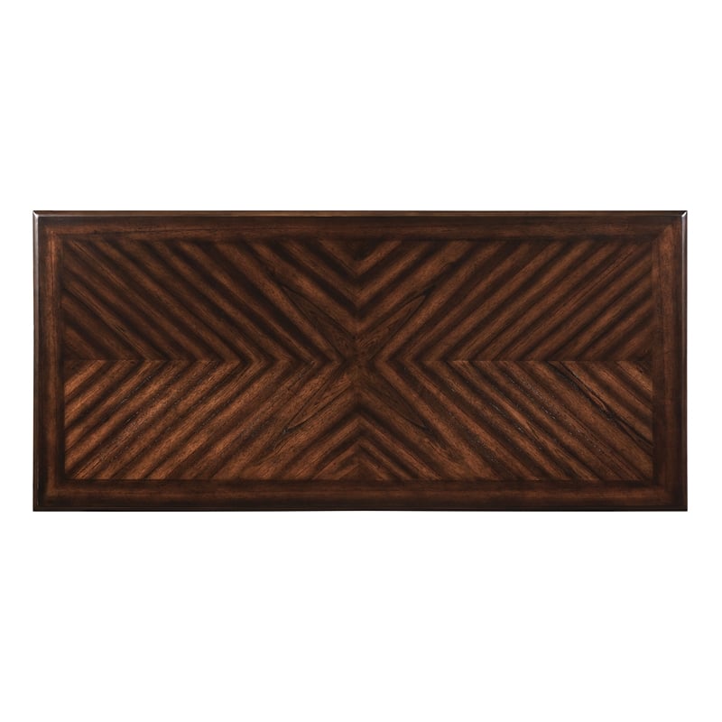 Pemberly Row 5-Piece Rectangle Wood & Fabric Counter Set in Cherry