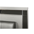 Pemberly Row Modern Solid Wood King Size Lighted Bed in Silver