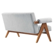 Pemberley Row Upholstered Light Gray Loveseat Rectangular Ergonomic 59