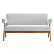 Pemberley Row Upholstered Light Gray Loveseat Rectangular Ergonomic 59
