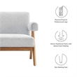 Pemberley Row Upholstered Light Gray Loveseat Rectangular Ergonomic 59