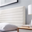 Pemberly Row Upholstered Wood King/California King Headboard in White