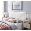 Pemberly Row Upholstered Wood King/California King Headboard in White