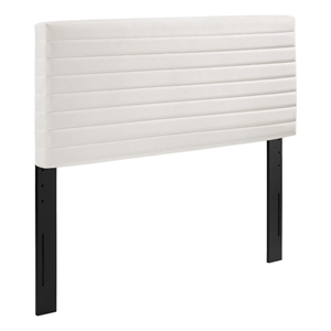 Pemberly Row Upholstered Wood King/California King Headboard in White
