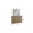 Pemberly Row Modern 4Pc Queen Bedroom Set made with Wood in Gold Finish