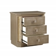 Pemberly Row Modern 4Pc Queen Bedroom Set made with Wood in Gold Finish