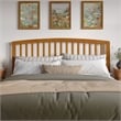 Pemberly Row Richmond King Wood Headboard in Light Toffee