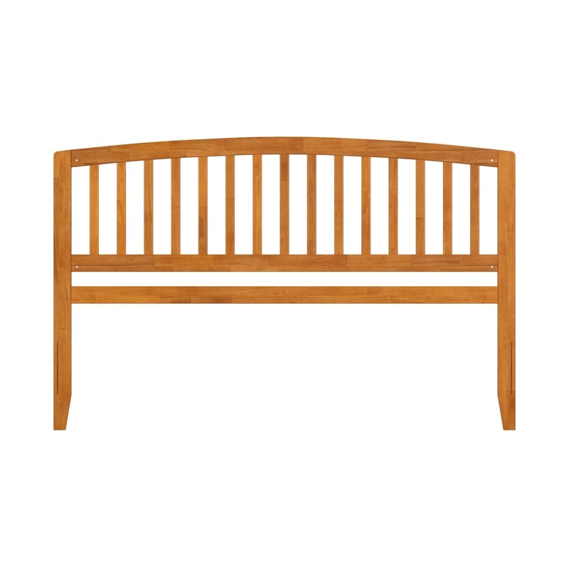 Pemberly Row Richmond King Wood Headboard in Light Toffee