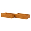 Pemberly Row Queen/King/Twin XL Urban Solid Wood Bed Drawers in Light Toffee