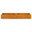 Pemberly Row Queen/King/Twin XL Urban Solid Wood Bed Drawers in Light Toffee