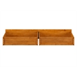 Pemberly Row Queen/King/Twin XL Urban Solid Wood Bed Drawers in Light Toffee