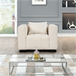 Pemberly Row 3-PC Living Room Furniture Velvet Sofa+Loveseat+Armchair Set-Beige