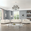 Pemberly Row 3-PC Living Room Furniture Velvet Sofa+Loveseat+Armchair Set-Beige