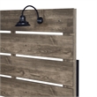 Pemberly Row Contemporary Misty Lodge Wood Full Panel Bed in Gray