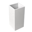 Pemberly Row Fiberstone and MGO Clay Tall Square Planter White 31