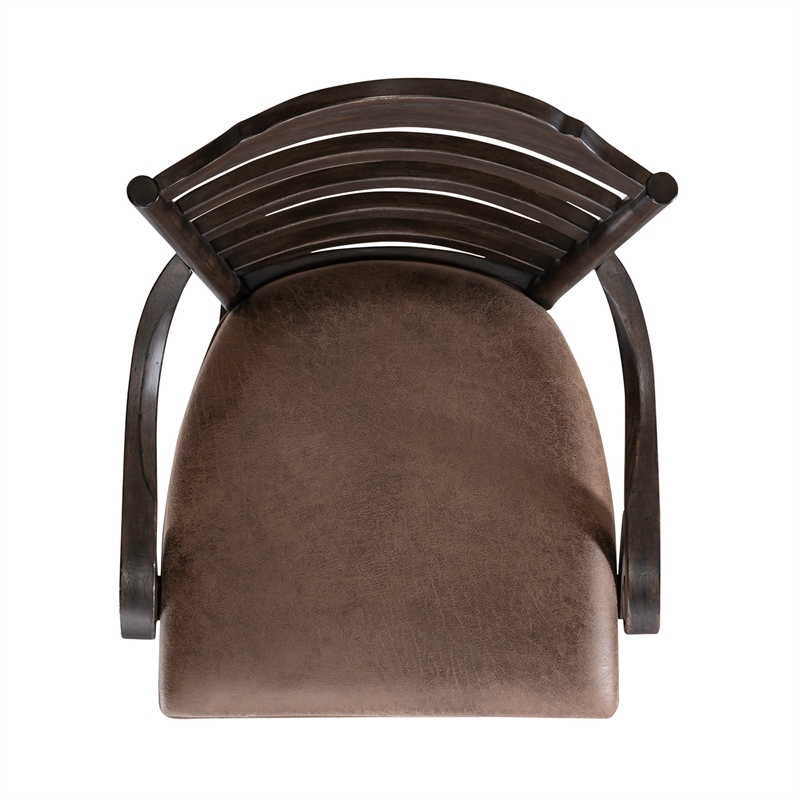 Pemberly Row Upholstered Ladder Back Arm Chair (RTA) - Set of 2