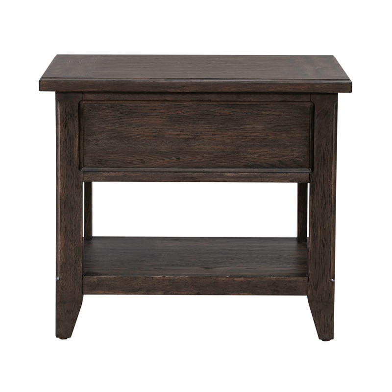 Pemberly Row Modern / Contemporary Wood Rectangular End Table