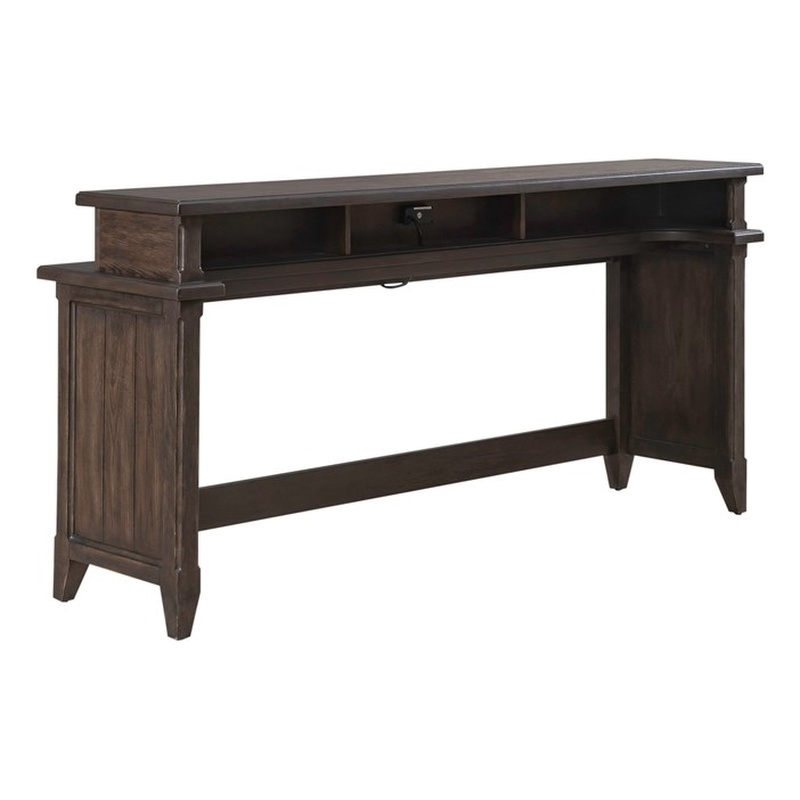 Pemberly Row Modern / Contemporary Console Bar Table in Brown