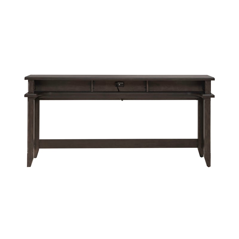 Pemberly Row Modern / Contemporary Console Bar Table in Brown