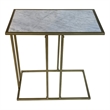 Pemberly Row Contemporary End Table - White Marble - Industrial