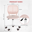 Pemberly Row Modern / Contemporary Teen Fabric Task Chair - Pink