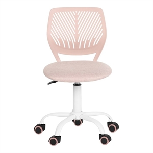 Pemberly Row Modern / Contemporary Teen Fabric Task Chair - Pink