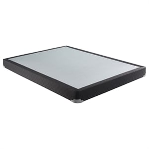 Pemberly Row Modern 5&quot Fabric Queen Low Profile Foundation in Gray