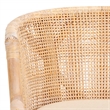 Pemberly Row Solid Wood and Cotton Counter Stool in Natural/White