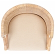 Pemberly Row Solid Wood and Cotton Counter Stool in Natural/White