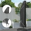 Pemberly Row 9-11' Ft Hanging Offset Umbrella Black Cover for Protective Storage