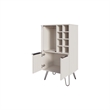 Pemberly Row Bar Cabinet in melamine with wine storage White