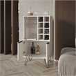 Pemberly Row Bar Cabinet in melamine with wine storage White