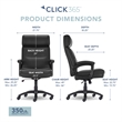 Pemberly Row Classic Big & Tall Executive Office Chair Bonded Leather Black