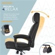 Pemberly Row Classic Big & Tall Executive Office Chair Bonded Leather Black